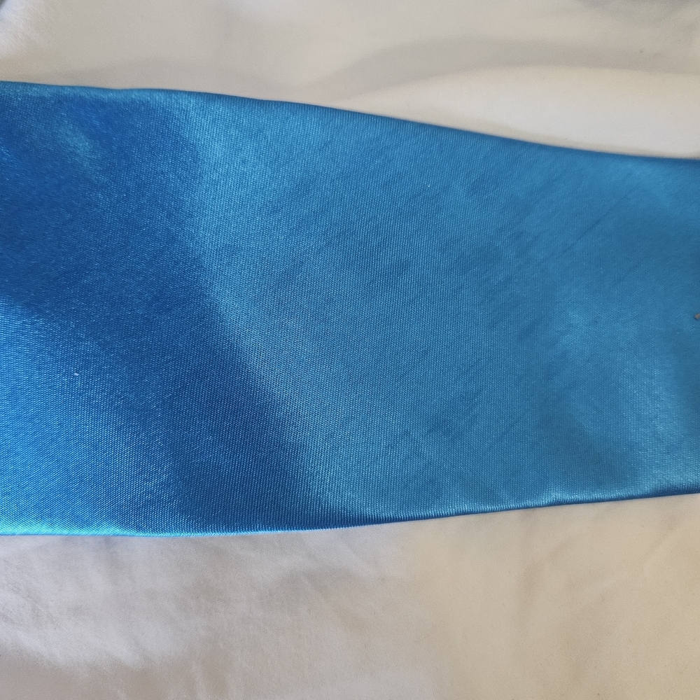 Vibrant Blue Silk Men's Tie - Picture 4 of 4